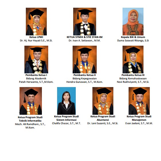 gambar struktur organisasi STMIK dan STIE STAN IM