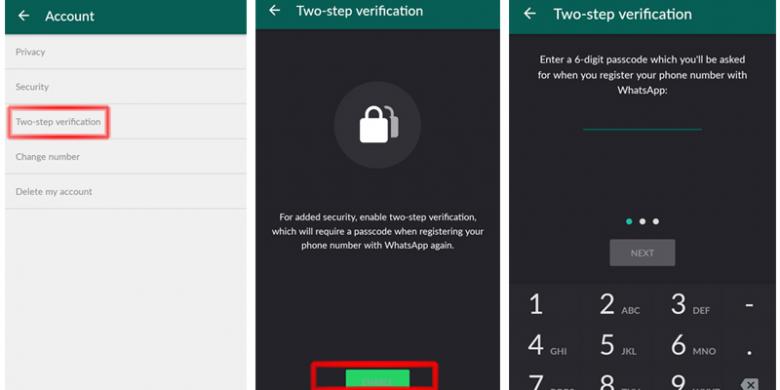 Verifikasi Dua Langkah Aplikasi WhatsApp