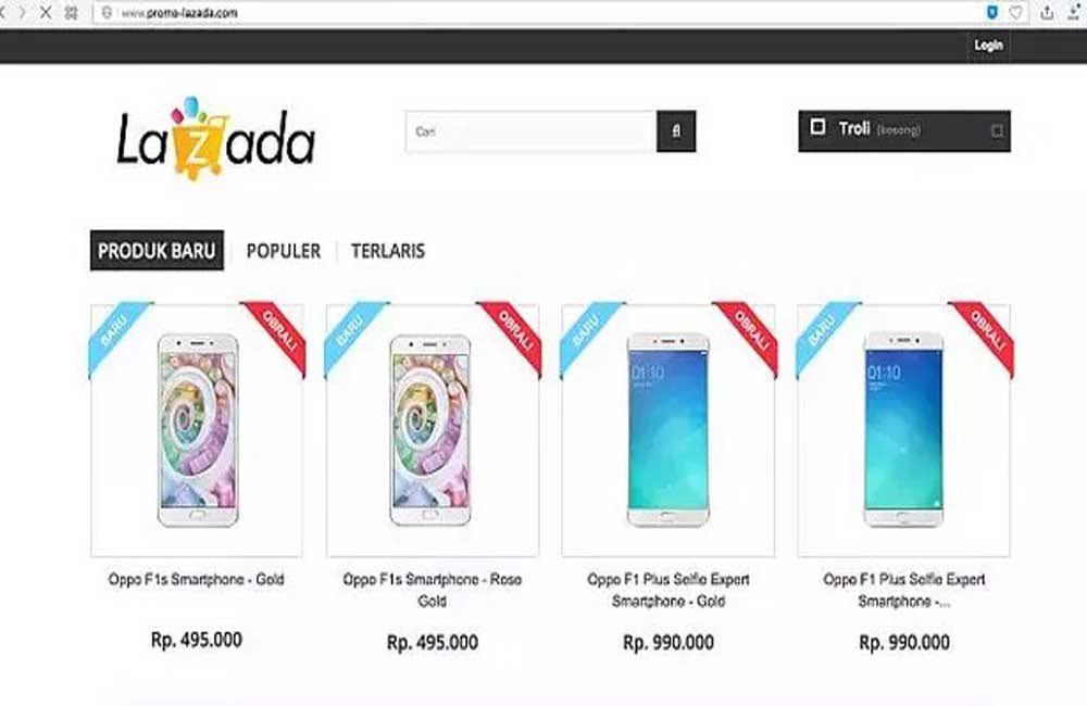 Banyak yang Tertipu Promosi di Situs Web Lazada Palsu