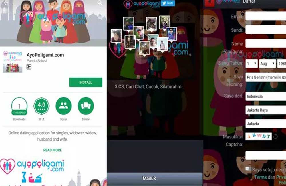 Aplikasi AyoPoligami.com di Play Store
