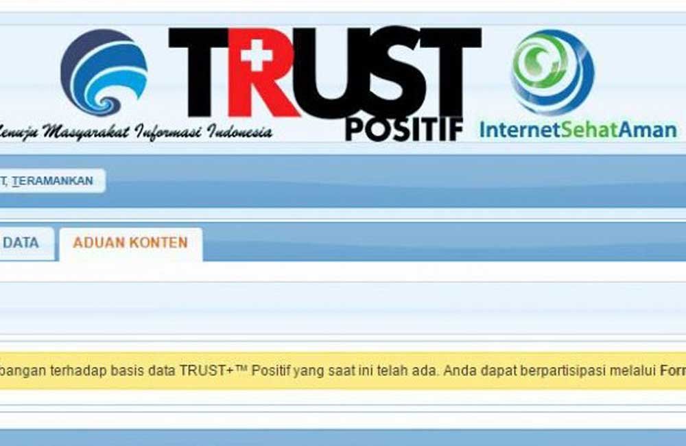 Kominfo Bersihkan Konten Negatif Internet