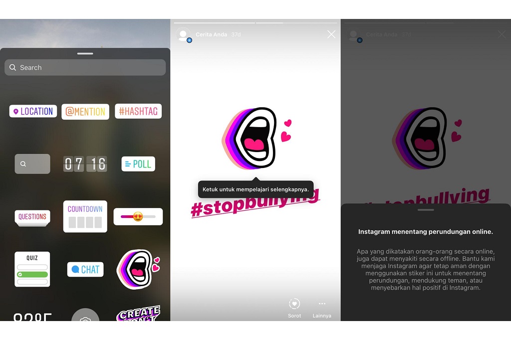 Instagram Hadirkan Stiker Baru untuk Lawan Perundungan