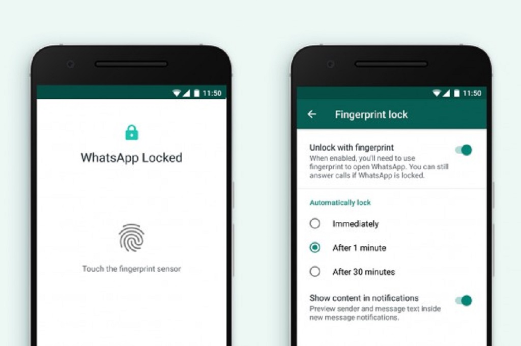 Sidik Jari Bisa Kunci Percakapan WhatsApp
