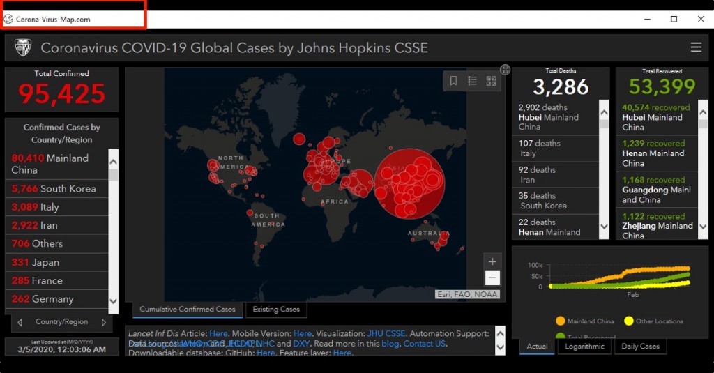 Waspada, Ada Peta Persebaran Virus Korona Palsu Berisi Malware