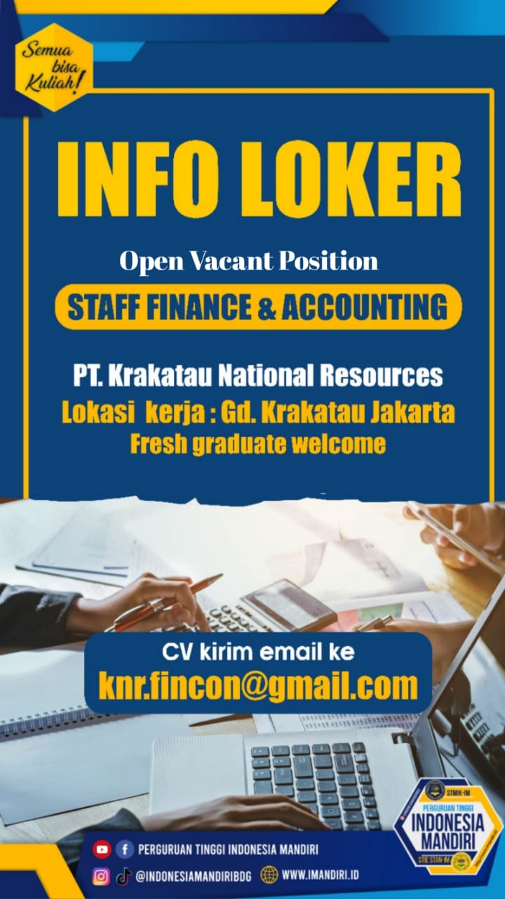 Lowongan Kerja Staff Finance & Accounting di PT. Krakatau National Resources