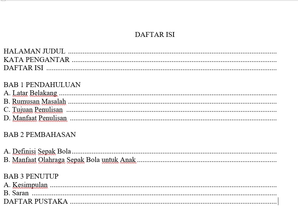 Auto Rapi! Ini Cara Membuat Titik-titik Daftar Isi di Word Otomatis